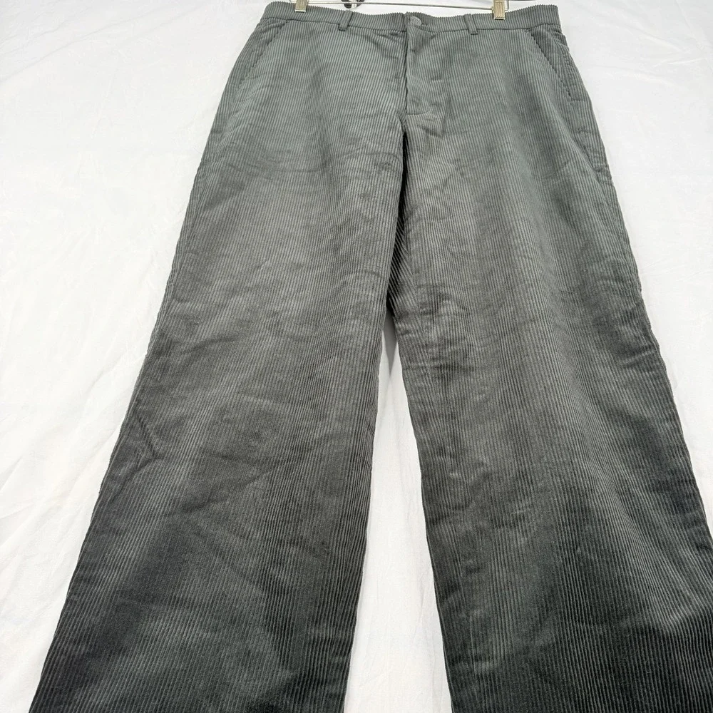 Malbon Corduroy Mens Pants Extremely Rare DarkGreen SZ-34 Casual Golf Korea Made